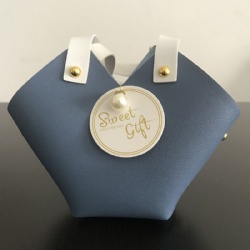 Leather Wedding Candy Gift Bags with Handle Reusable Party Boxes for Baby Showers Birthday Christmas